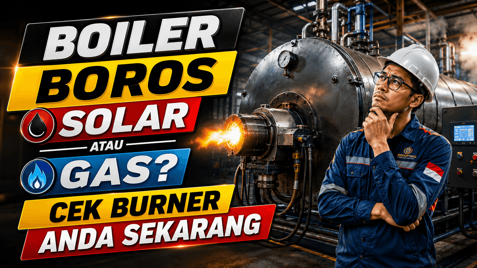 boiler boros solar atau gas cek burning sekarang