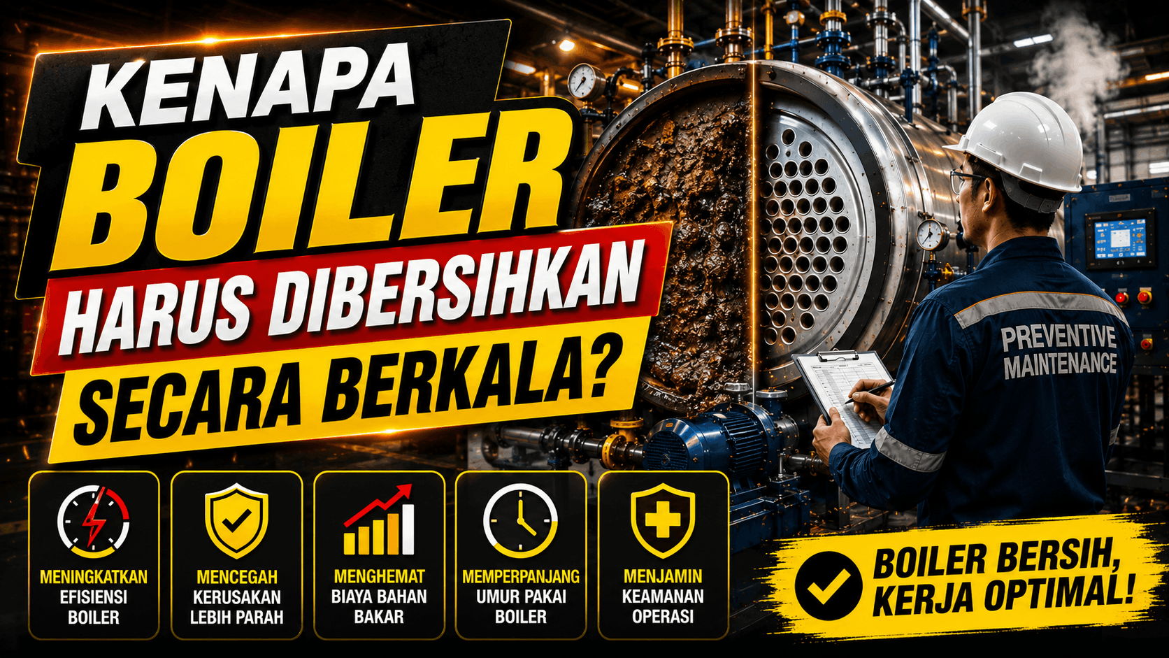 Kenapa Boiler harus dibersihkan Secara Berkala
