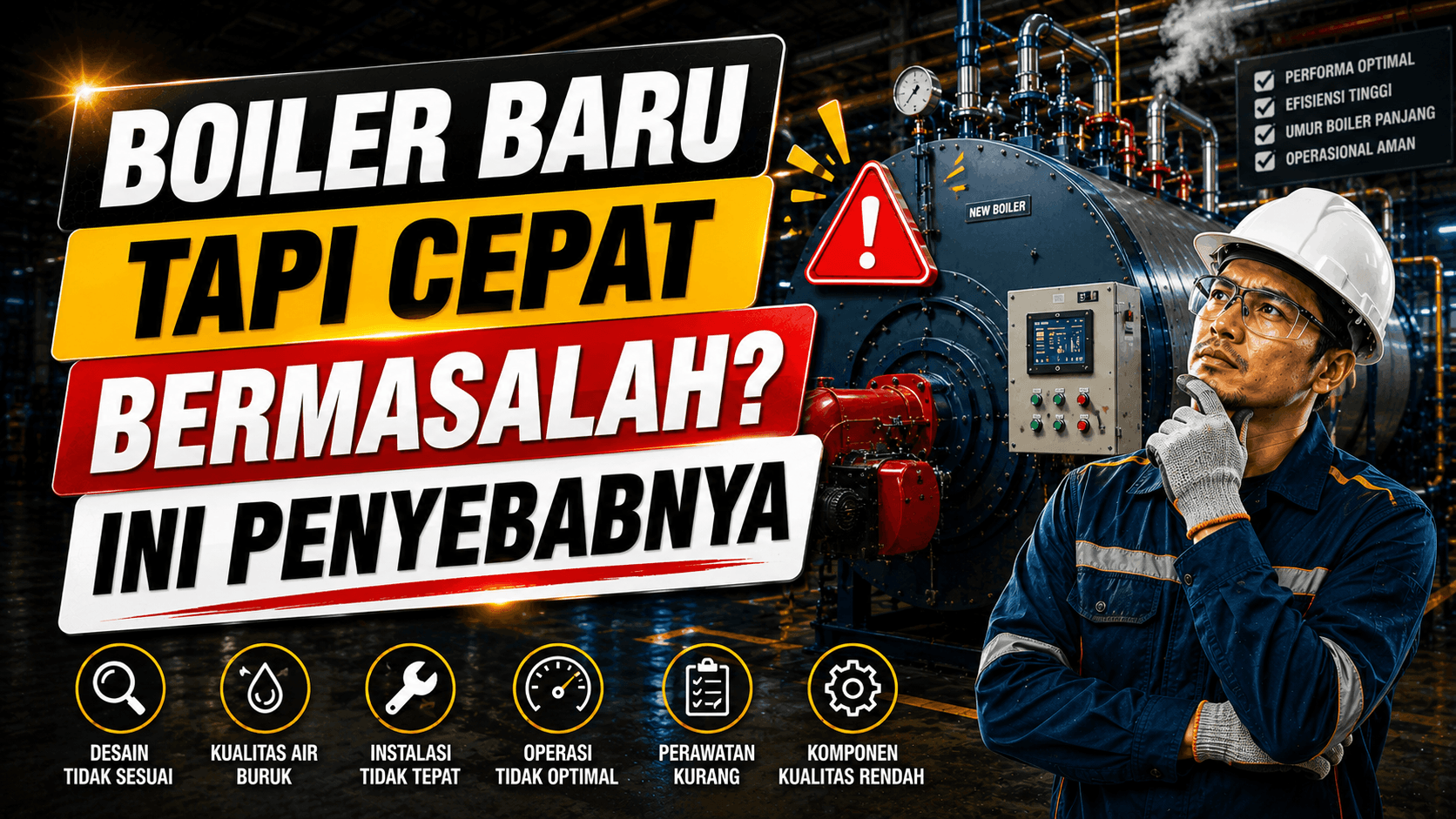 mesin boiler baru bermasalah ini penyebabnya