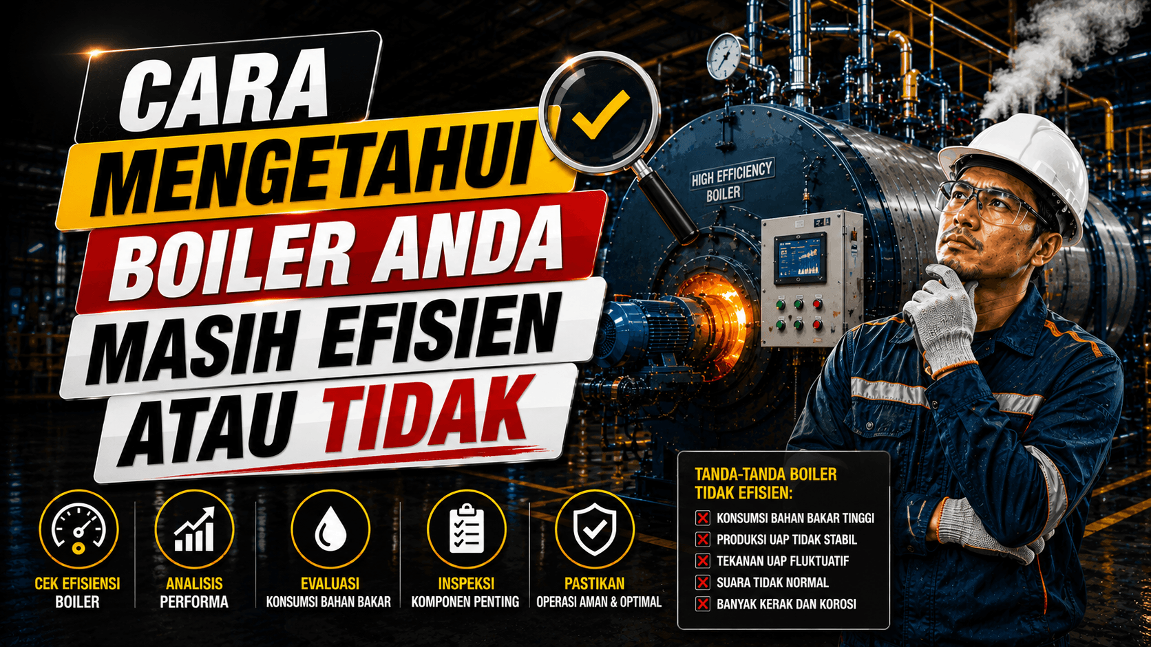 cara mengetahui boiler efisien