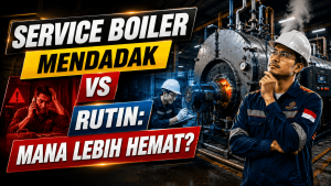 service boiler mendadak vs rutin
