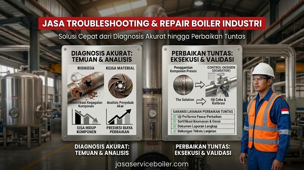 Jasa Troubleshooting & Repair Boiler Industri: Solusi Cepat dari Diagnosis Akurat hingga Perbaikan Tuntas